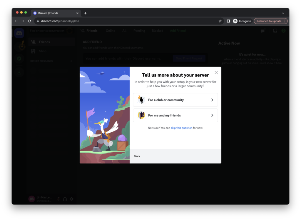 Discord: Create your own server