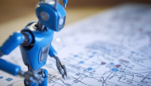 A robot drawing